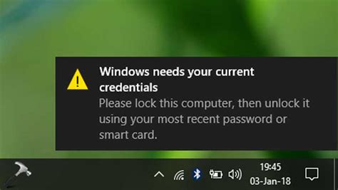 windows needs your current credentials